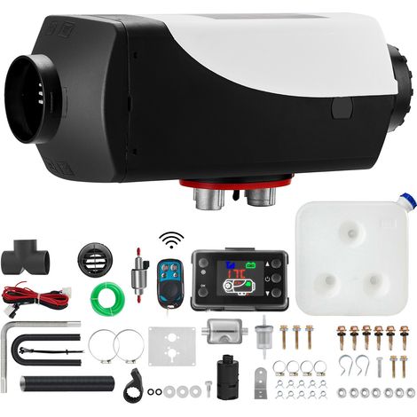 VEVOR FlowerW Calentador de Aire Diesel 12V 8KW Calentador de Combustible Calefacción Estacionaria Diesel Calentador Coche Diesel con Interruptor LCD