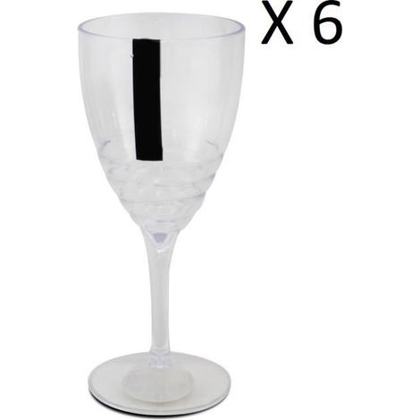 Lot de 6 verre à liqueur, verre à pied, verre dégustation - Diamètre 9 x Hauteur 20.5 cm -JUANIO (1/3)