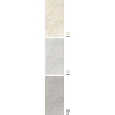 Carrelage d'intérieur imitation béton - Série TECNIK - Plinthe - Dimensions: 7,4 x 60,8 cm - GRIS