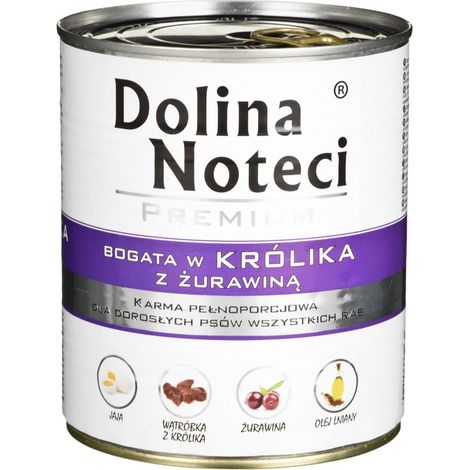Dolina Noteci Premium - Nourriture humide pour chien au lapin et aux canneberges, 800 g