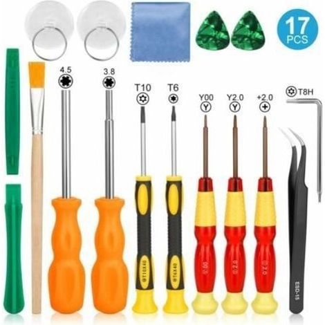 Kit de réparation de tournevis professionnel 17 en 1 pour Nintendo Switch/Joycon, New 3Ds et Nintendo Wii/Ne