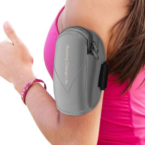 Brassard Bras Pour Téléphone - Réfléchissant Respirant Anti-transpirant - Compatible Smartphone Avec Étui - Pour Course Extérieure Cyclisme Fitness - 1 Pièce (1/5)