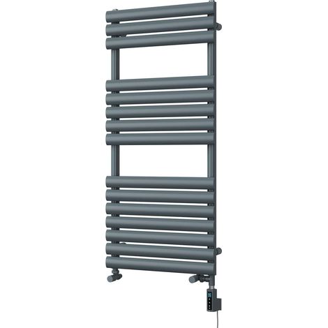 Omeara - Anthracite Dual Fuel Towel Rail H1120mm x W500mm Thermostatic WIFI (1/3)