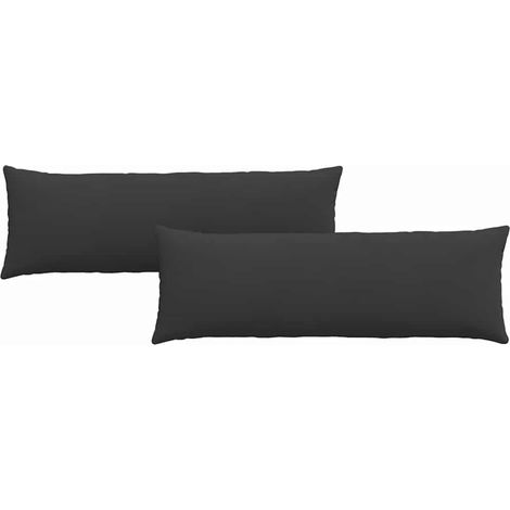 Maison Exclusive - Cojines de sofá 2 pcs Negro 120 x 40 cm tela