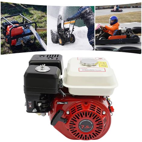 Moteur à essence 7,5 CV — Moteur polyvalent 4 temps — Adapté pour motoculteurs, pompes à eau, outils de jardin et plus encore (1/5)