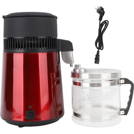 Distillateur d'eau automatique 750W 4L, acier inoxydable et PP, pour eau potable distillée directe, usage domestique médical dentaire laboratoire, fiche UE 220V (1/5)