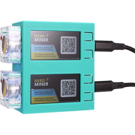 Für NerdMiner V2 Miner 78KH/Sx2 Dual Screen BTC Solo Lottery Miner,B--