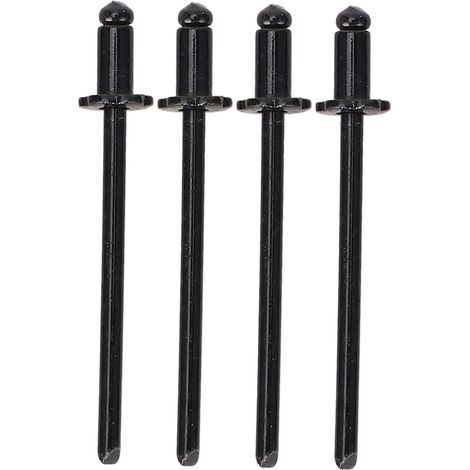 [Remache] 4 piezas Roseta de aluminio anticorrosión de alta resistencia para reemplazo de llave VIN PUERTA ETIQUETA NEGRA (1/5)