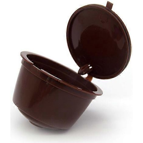 Capsules de café réutilisables et rechargeables avec filtre et cuillère/brosse de nettoyage en plastique pour la cuisine (1 pièce, café) p20241126505 (1/3)