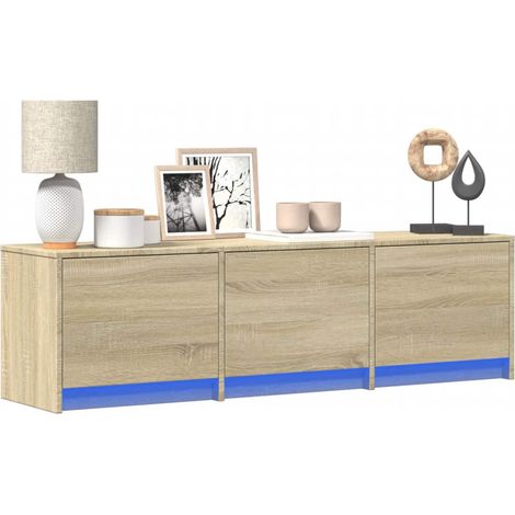 Maison Exclusive - Mobile TV con led Sonoma 140 x 34 x 40 cm Legno multistrato