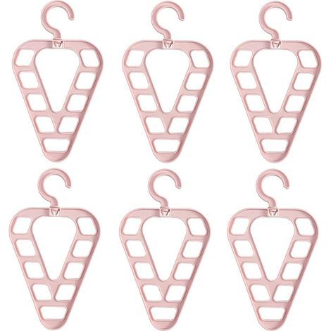 Organisateur de Cintres Magic, Cintres Porte-Manteaux Multi-Fonctions Gain de Place, Cintre Antidérapant Multifonctionnel Triangle à 9 Trous, Crochet Pivotant à 360 °(6 pcs) (1/5)