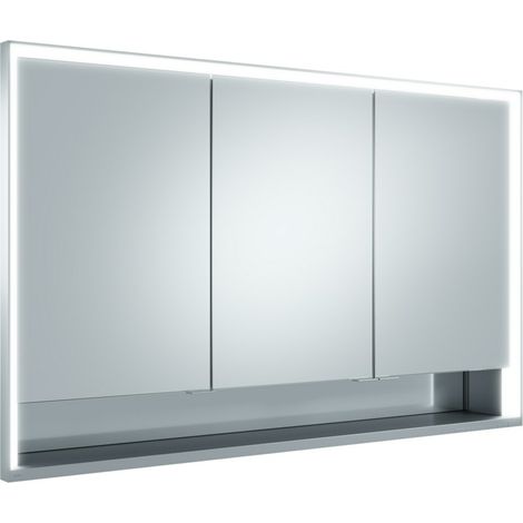 KEUCO Royal Lumos Spiegelschrank Wandeinbau 3-türig, kurze Tür, (1/2)