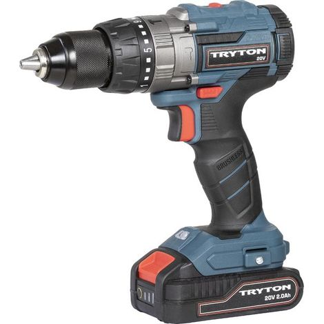 Tryton Modelo profesional taladro atornillador inalámbrico negro