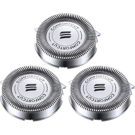 Testine di ricambio per rasoio SH30/50/52, compatibili con rasoi elettrici delle serie 1000, 2000, 3000, 5000 e modello AT8xx/AT7xx con lama appuntita, non originali (3 pezzi) (1/5)
