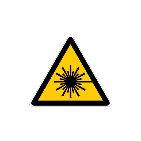 Panneau Danger rayonnement laser - Rigide Triangle 100mm - 4180113