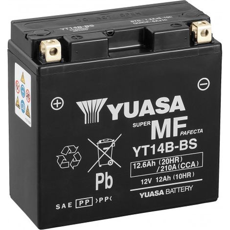 Batterie moto YUASA YT14B-BS 12V 12.6AH 210A (1/6)