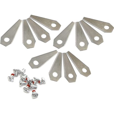 Trade-Shop 12x Messer Klingen Edelstahl 1mm kompatibel mit Bosch Indego 1100 Connect, Indego 1200 Connect, Indego 1300, Indego M 700 ersetzt F016800321 (1/3)
