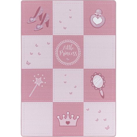 Tapis enfant Lavable 30° 140x200 rose ROSEKA (1/5)