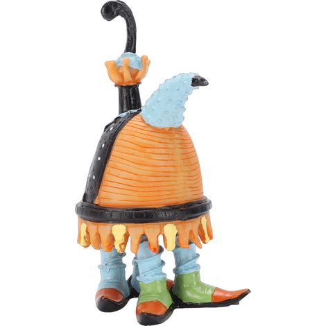 Sculpture de théière en résine, style vintage abstrait, ornement de bureau pour étagère, table basse ou salon, couleur orange. (1/5)