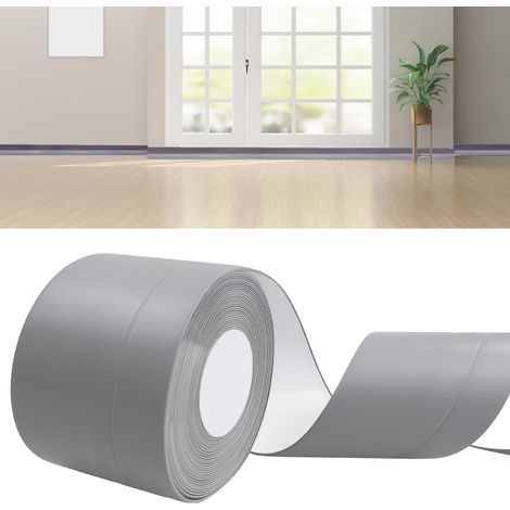 Plinthe Souple Autoadhésive 12m Gris Plinthe PVC Adhesive 50x20mm (1/5)