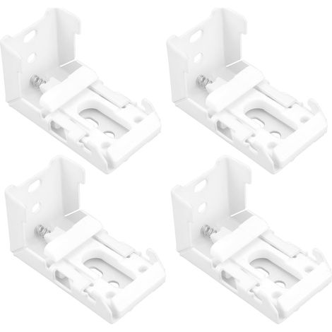 Lot de 4 Supports à Ressort pour Stores Romains Supports à Ressort Poussoir pour Stores Romains 45 X 28 X 25 Mm pour Volets Roulants de 21 Mm Fixation Blanche (1/5)