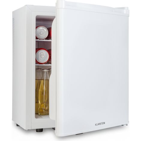 Klarstein Mini Kühlschrank für Zimmer, Mini-Kühlschrank für Getränke, Snacks & Kosmetik, Kleine Minibar, Kühlschrank Klein & Leise, Verstellbare Ablagen, Kleiner Skincar Kühlschrank 6-18°C, 38L (1/5)