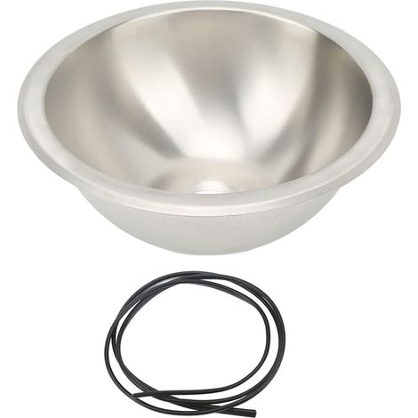 Évier Rond INOX Brossé Camping-Car Bateau, 10 Pouces (1/5)