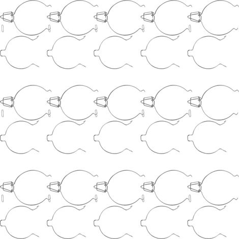 Set de 15 pinces de serrage en inox pour bocaux en verre avec fermeture hermétique à ressort, pour bocaux Mason de plus de 500 ml