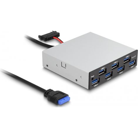 Delock Panel frontal de 3.5 USB 5 Gbps 7 x USB Tipo-A