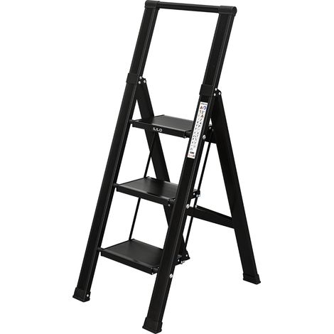 Scala a 3 gradini per la casa Pieghevole - alluminio - ILILO FIT BB Pro (1/5)
