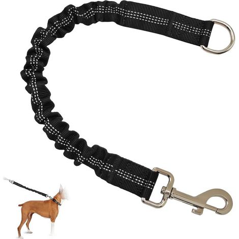 Stoßdämpfer für Hunde, reflektierende elastische Hundeleine, stoßfeste Nylonleine, Leinengurt für Hunde mit verstellbarer Länge für Spaziergänge, Wanderungen und Joggen (1) (1/5)