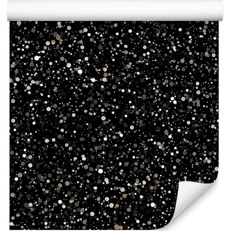 Papier peint à paillettes noires, noires, graphite et marron pour salon et chambre 50x1000 cm (1/5)