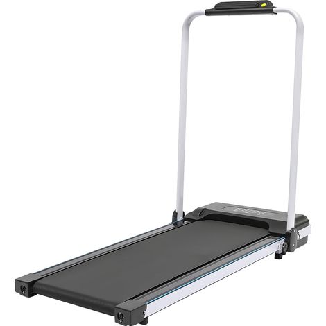 Elektrisches Laufband für Zuhause, faltbar Walking Pad 0.8-10 km/h 2HP Under Desk Schreibtisch Treadmill LED-Display und Fernbedienung für Zuhause & Büro (schwarz)