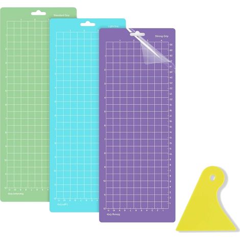 Tapis de découpe pour Cricut Joy, lot de 3 (30,5 x 11,4 cm), accessoires pour traceur et machine à écrire, colle de remplacement (StandardGrip/LightGrip/StrongGrip) (1/5)