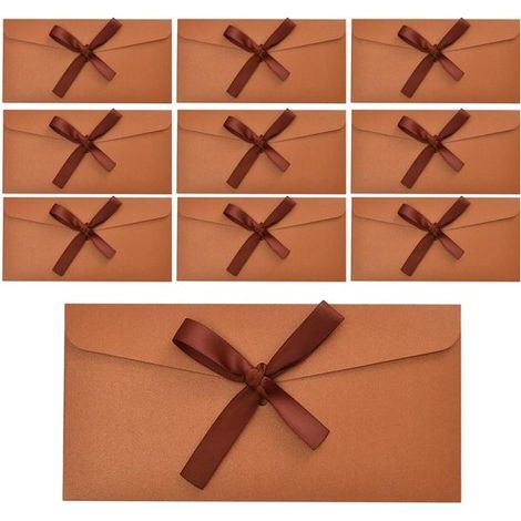 Sobres de cumpleaños - Paquete de 10 - Papel kraft vintage 22 x 11 cm (1/5)