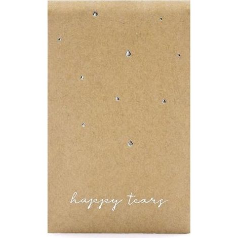Pañuelos de papel Happy Tears plateados, 10 unidades