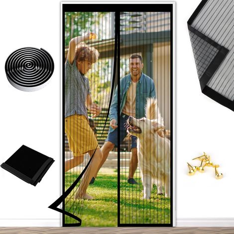 Magnetic Mosquito Net Door Window - Anti-Fly Curtain Magnetic Mosquito Net Automatic Closure Ultra Fine Mesh, Cat Window Protection Without Drilling Enjoy The Fresh Air (90x210cm) (1/5)