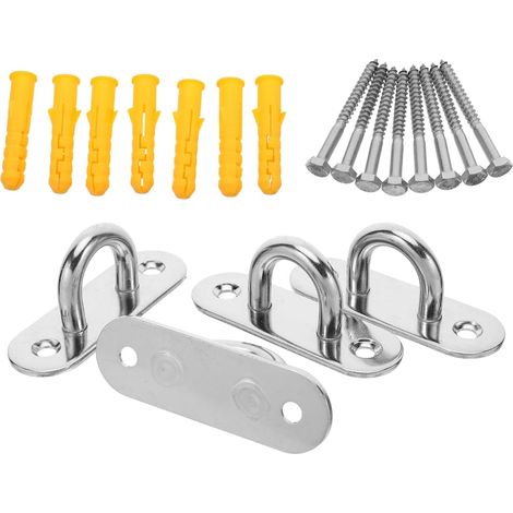 Crochet hamac plafond, M8, inox, pour hamac et sac de frappe (1/5)