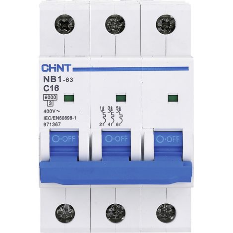 Chint 179702 NB1L Leitungsschutzschalter 3polig 20 A (1/3)