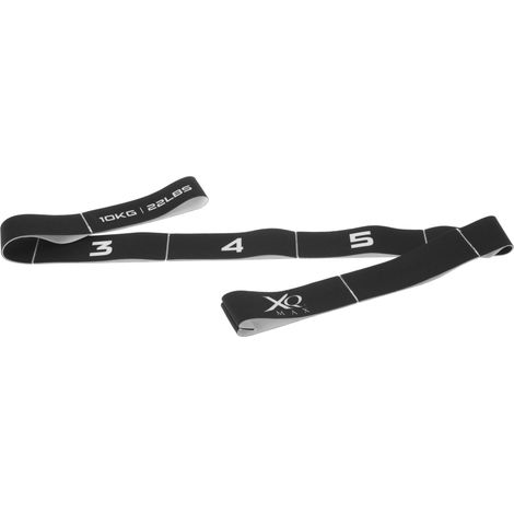 XQMAX MULTI LOOP HEAVY. SIZE: 1100MMX45MM. MATERIAL: LATEX WITH POLYESTER. BLACK COLOR WITH EXERCISES AND XQMAX PRINT. 8 LOOPS. 1PCS TIED ON COLORCARD (1/5)