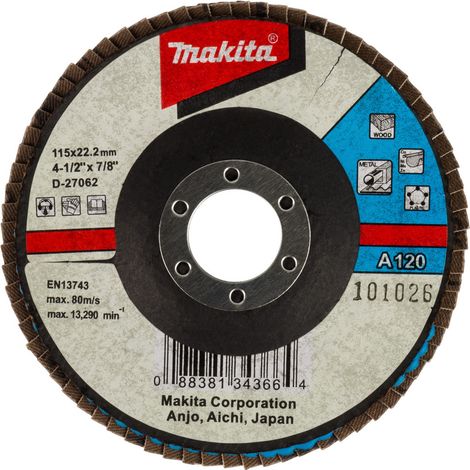 MAKITA D-27062 Disco lamellare in ossido di alluminio 115mm G120