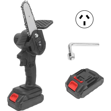 Scie à chaîne électrique rechargeable TB189, mini tronçonneuse sans fil pour bois, outil de bricolage industriel, 100-240V avec prise AU, coupe compacte et puissante (1/5)