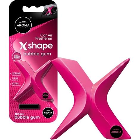 Désodorisant AROMA CAR en forme de X Bubble Gum