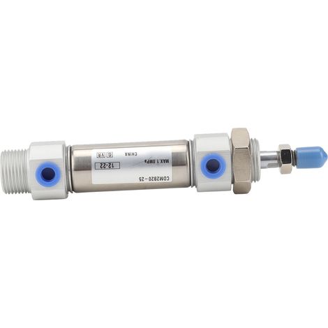 Vérin pneumatique tige filetée double effet mini acier inoxydable type SMC, équipement industriel compact (1/5)