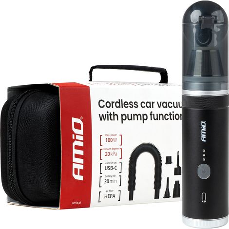 Aspiradora inalámbrica sin escobillas con función de bomba, 100 W, 20 kPa, USB-C, amio-04785 (1/5)