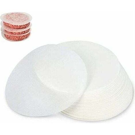 500 feuilles de papier antiadhésif, diamètre 12,5 cm, papier à steak déchiqueté, plaque à burger (1/5)