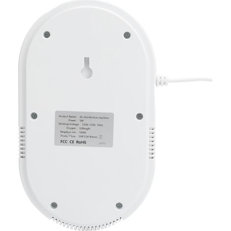Purificateur d'air à ozone avec générateur d'ionisation et élimination des odeurs pour chambre, cuisine et salle de bain (prise 110-220 V). (1/5)