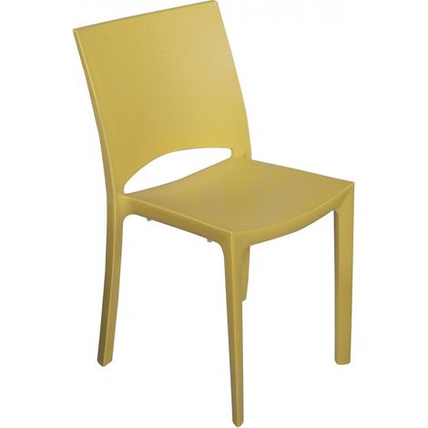 STOCK 24 SEDIE IN TECNOPOLIMERO COCCO - GRANDSOLEIL Colore: Senape (1/4)