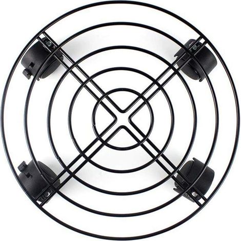 Support de pot de fl et de plante en metal chariot caddie sur roues outils de jardin et de maison interi exteri,286cm,noir (1/5)