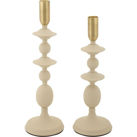 P/CAND GEMINI CREME SET 2 STÜCK CM Ø10X29-10X33